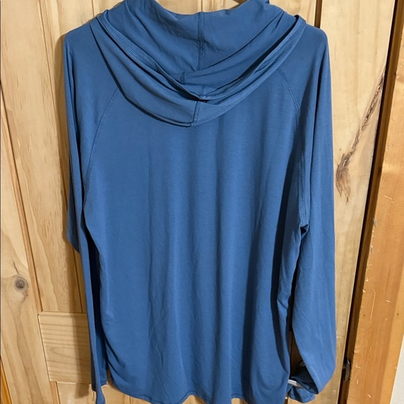 Mossy Oak Elements Blue Long Sleeve Hoodie - Picture 3 of 4